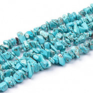 Chips stone beads ± 5x8mm Magnesite - Light Blue